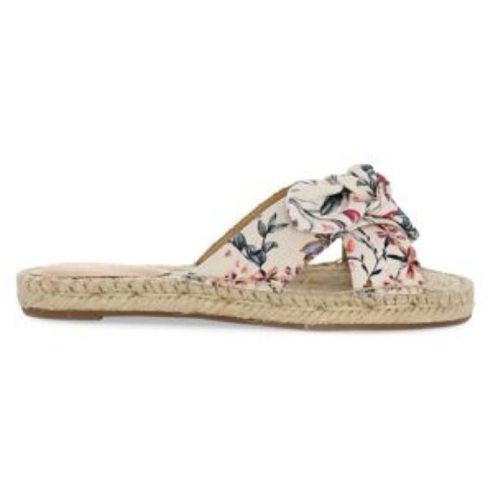 Nine West Floral Print Espadrille Slides